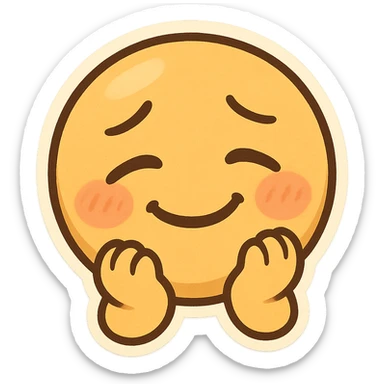 emoji representing the emotion of 'nostaljoy', a creative blend of sticker