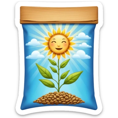 Sunbeam + seed pouch,Sky Gardener. sticker