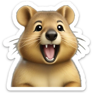 happy quokka sticker