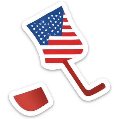 American Shovel flag sticker
