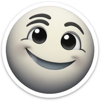 Moon smiling sticker