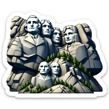 Mount Rushmore sticker