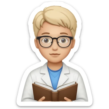 farmaceutica estudiando un curso de ciencia sticker