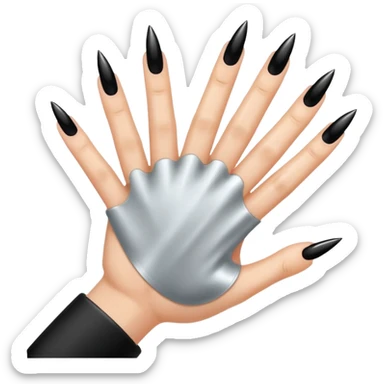 This emoji but with black nails 💅 sticker