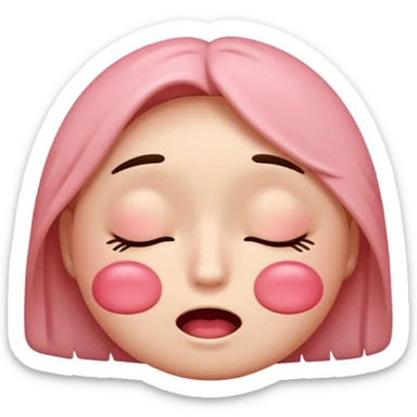 normal blushing emoji closing eyes in embarrassment sticker