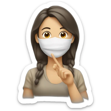 Mujer fumando dando las gracias sticker