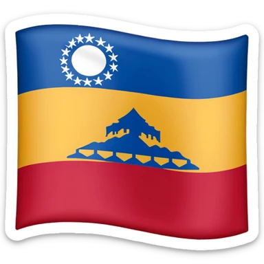 Make me the dardania flag of kosovo as a IOS emoji sticker
