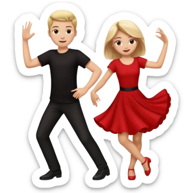 Wow good now just change the colour of dress girl red boy black dance sticker