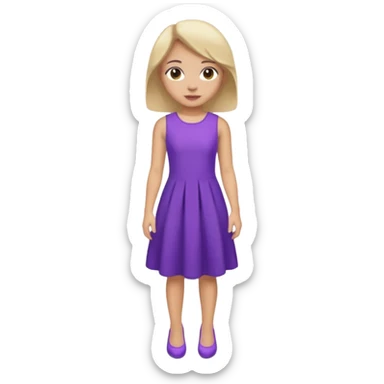 👗🧍‍♀️ merge this emojis the dress should be purple on a girl full picture sticker