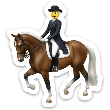 horse doing dressage sticker
