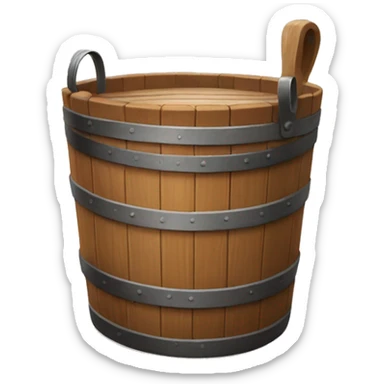 Sauna wood bucket  sticker