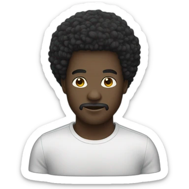 Coupe noir afro sticker