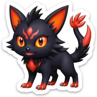 Noibat-Nargacuga-Litten-Torracat-fusion-Fakemon-Pokémon-creature  sticker