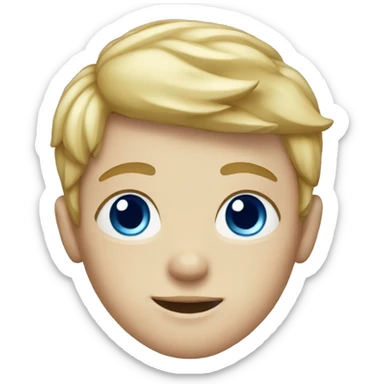 Boy with blue eyes and blonde hair and freckles sticker