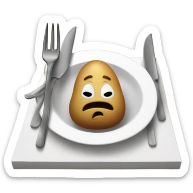 Potato eating Notre Dame ￼ sticker