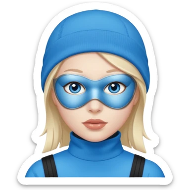 White girl with ski mask sticker