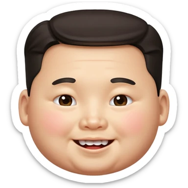 Baby face Kim Jong Un   sticker