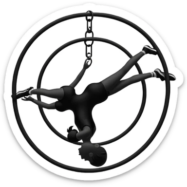 aerial hoops silhouette  sticker