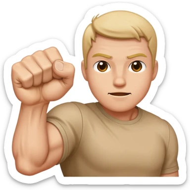 person bumping the side of their fist together  sticker