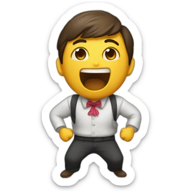 Goteo  sacando la lengua haciendo burla sticker