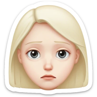 Sad eye roll sticker