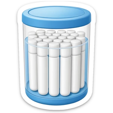 Fully packed container with Cotton swabs sticker