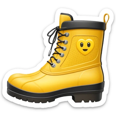yellow waterproof boots sticker