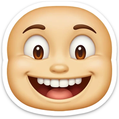 Smiling really really big drool coming out of mouth sticker