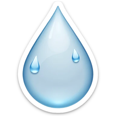 Gota de agua blanca  sticker