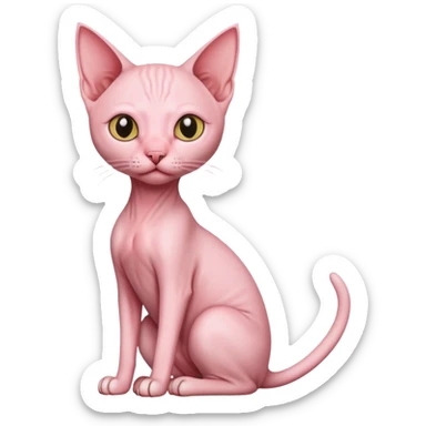 skin cat hairless full body sitting sticker