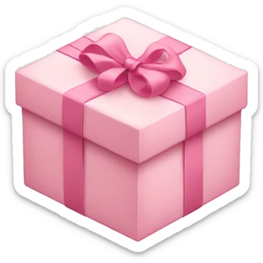 light pink gift box sticker