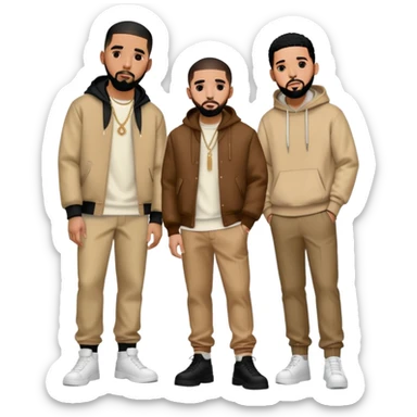 drake,kendrick lamar,j cole sticker