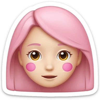 Create a Very girly emoji that is light pink and for 14 yr olds  sticker