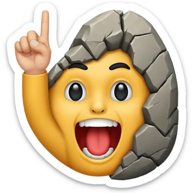 not like this. 🤘 flip this emoji and put it in front of the mouth sticker