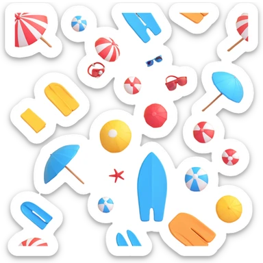beach tennis, playful and bright, rackets and net on beach, 3D emoji style sticker