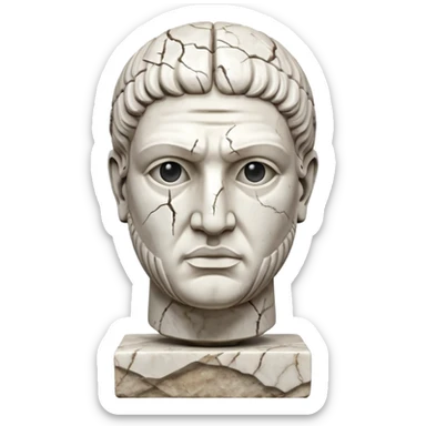 ancient greece marble sculpture head sticker