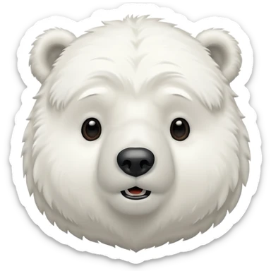 Polar bear pleading face sticker