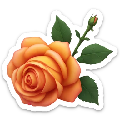 Sunset rose sticker