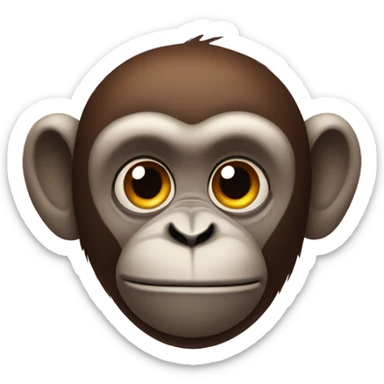Monkey wearing make up waiting  sticker