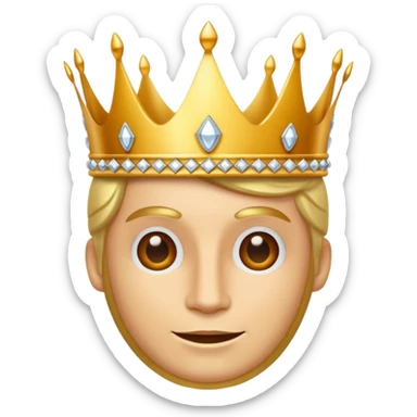 Diente blanco con corona de rey sticker