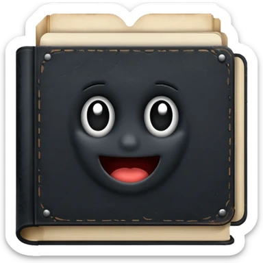 make me a black book with dust on it to show that it's old  sticker