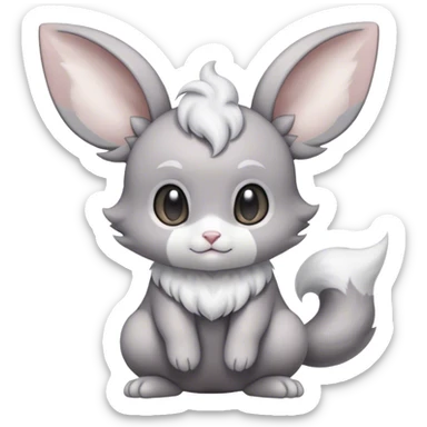 Minccino-Espurr-Cinccino-creature-hybrid  sticker