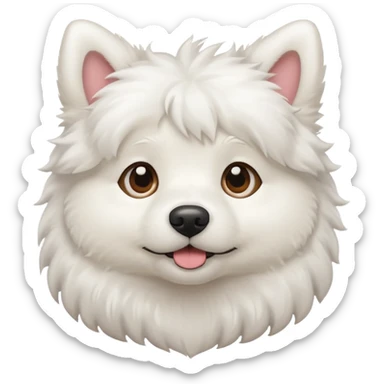 Un perro blanco tierno sticker