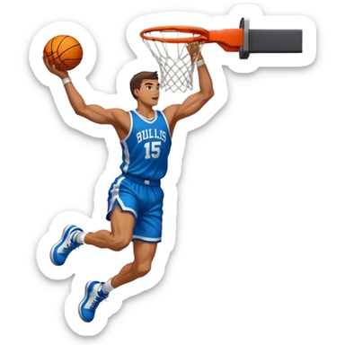 Basketball dunk sticker