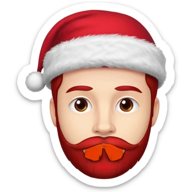 SCOTTISH MAN WITH STUBBLE WITH XMAS HAT sticker