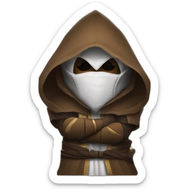 hooded jedi folding arms in world of warcraft sticker