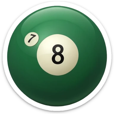 green billiard ball 7 number  sticker