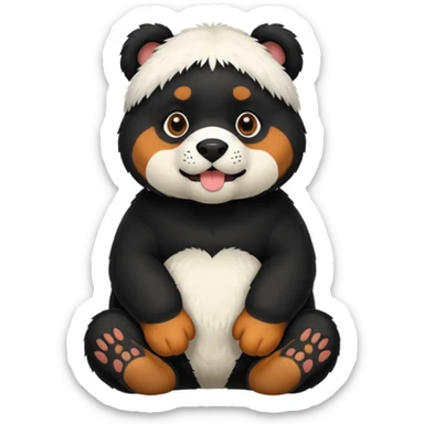 Rottweiler panda sticker