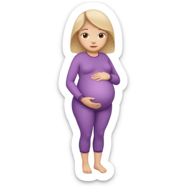 A girl pregnant full body, please. sticker