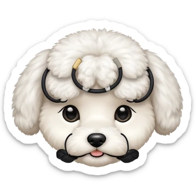 bichon frise face sticker
